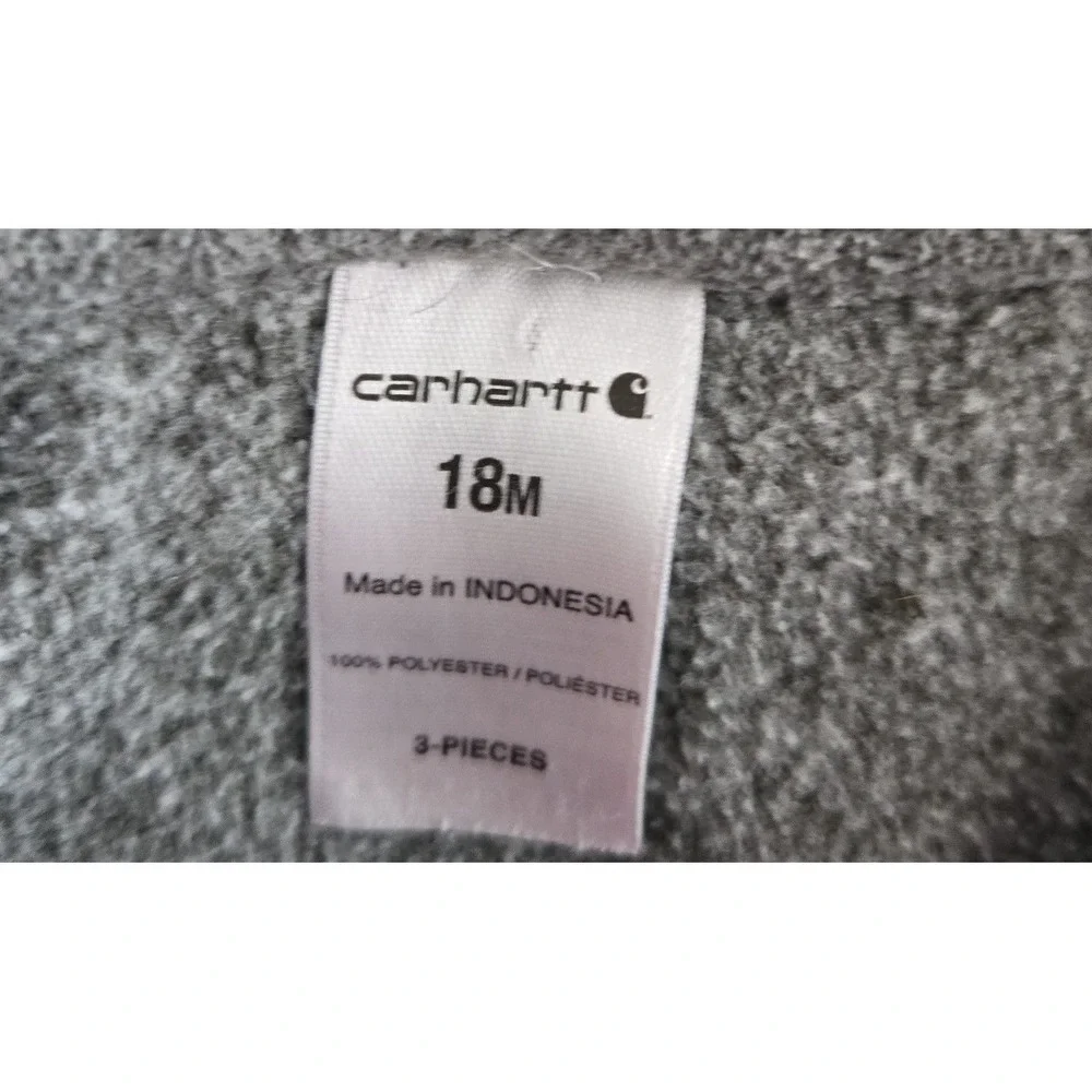 Carhartt Infant Hoodie Vest‎ Size 18M Grey & Pink